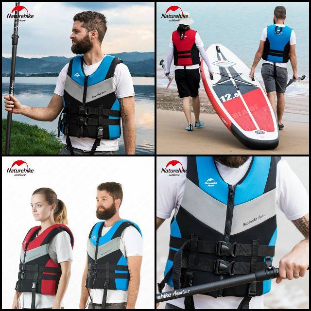 NH18F001-Y ROMPI PELAMPUNG LIFE JACKET NATUREHIKE ROMPI PELAMPUNG RAFTING SAFETY VEST WATER SPORT