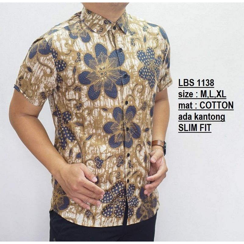 KEMEJA BATIK / KEMEJA BATIK PRIA / KEMEJA SLIMFIT /BATIK PRIA / BATIK ORIGINAL / BATIK LENGAN PENDEK