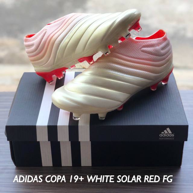 Adidas Copa 19+ White Solar Red FG