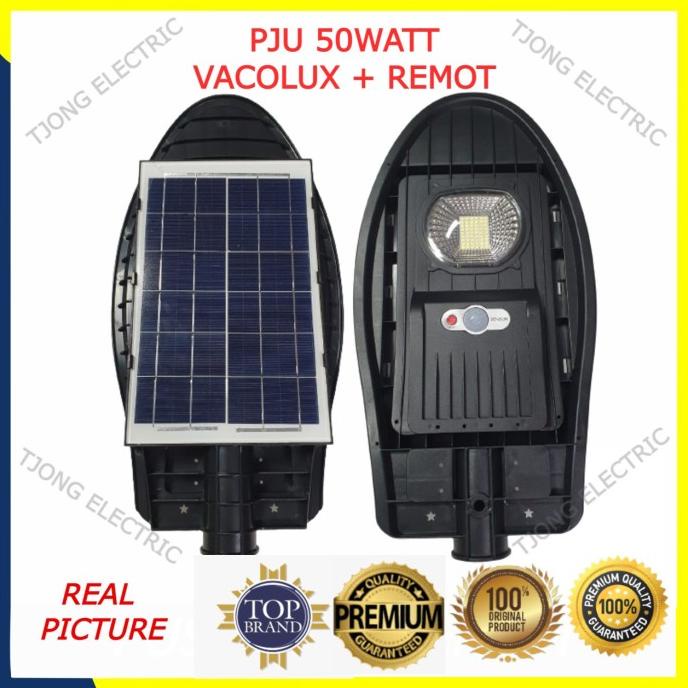 LAMPU PJU SOLAR CELL TENAGA SURYA MATAHARI LED VACOLUX 50 WATT 50W