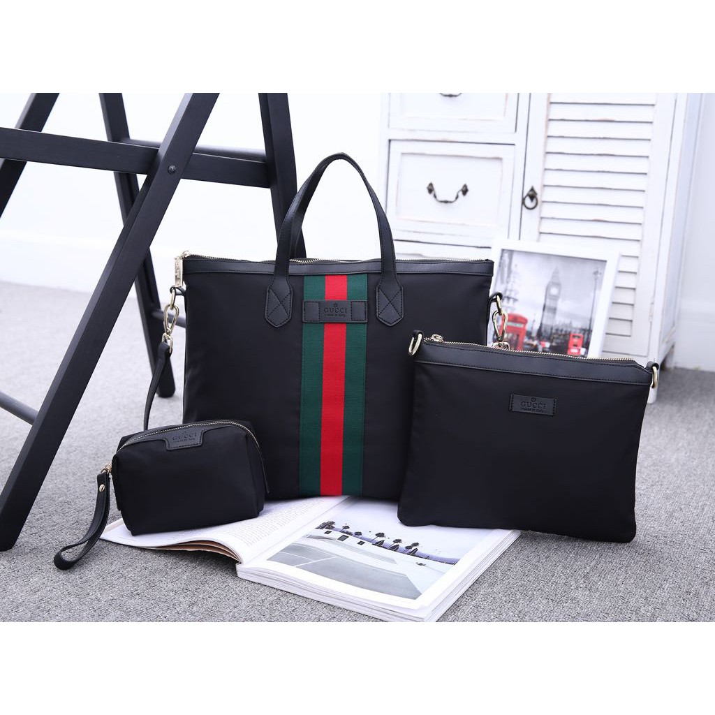 Tas wanita Gucci Nylon Tote Bag 3 in1 VL2289