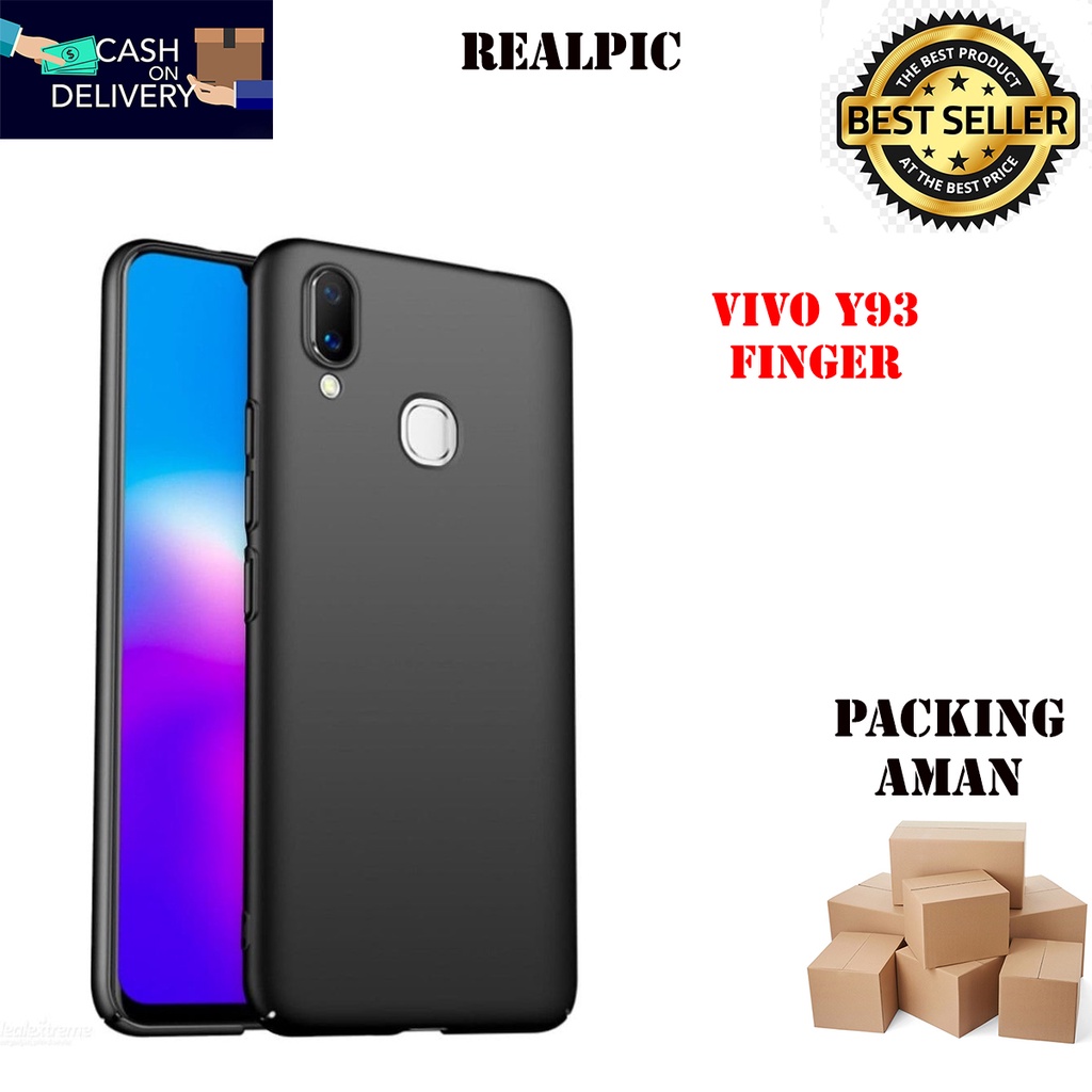 Casing Vivo Y93 Finger Print SoftCase Black Matte