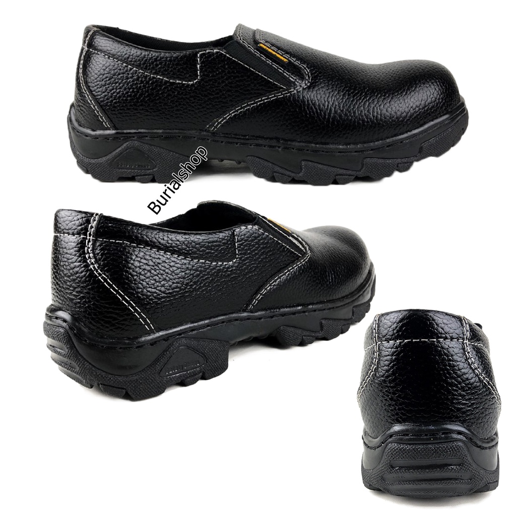 Sepatu Safety Slip On  Original Sevenpoint Septi Safty Sefty Kerja Ujung Besi Proyek Lapangan BS