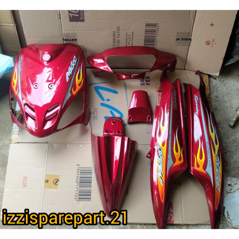 FULL BODY HALUS MIO SPORTY MERAH MAROON + STRIPING API