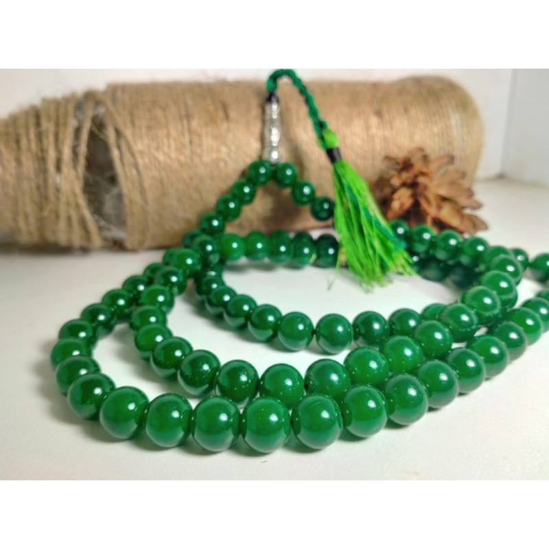Tasbih batu giok Aceh size 8 mm 99 biji