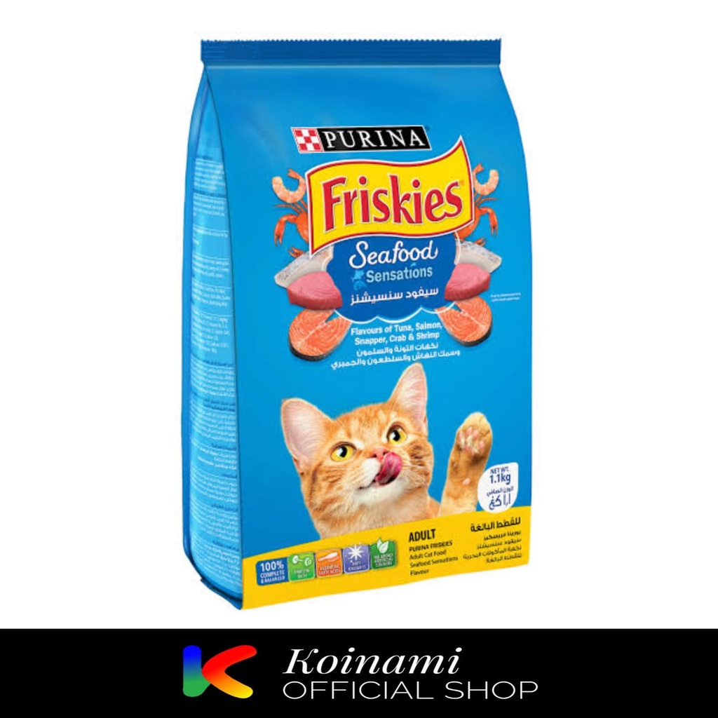 FRISKIES 1.1kg ADULT SEAFOOD SENSATION / pakan kucing / makanan hewan / cat food / dray food