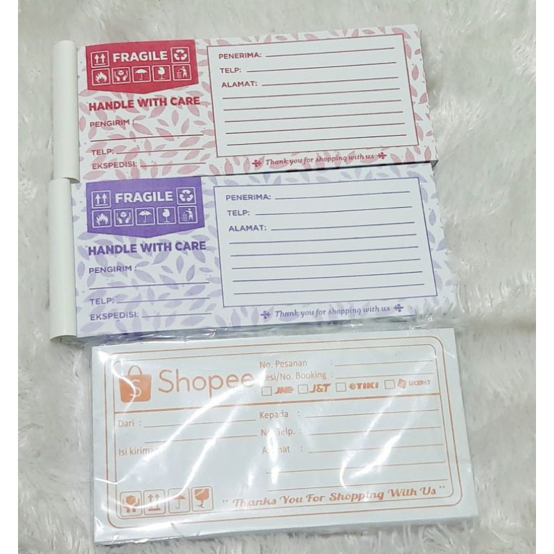 

Label/kertas pengiriman untuk olshop