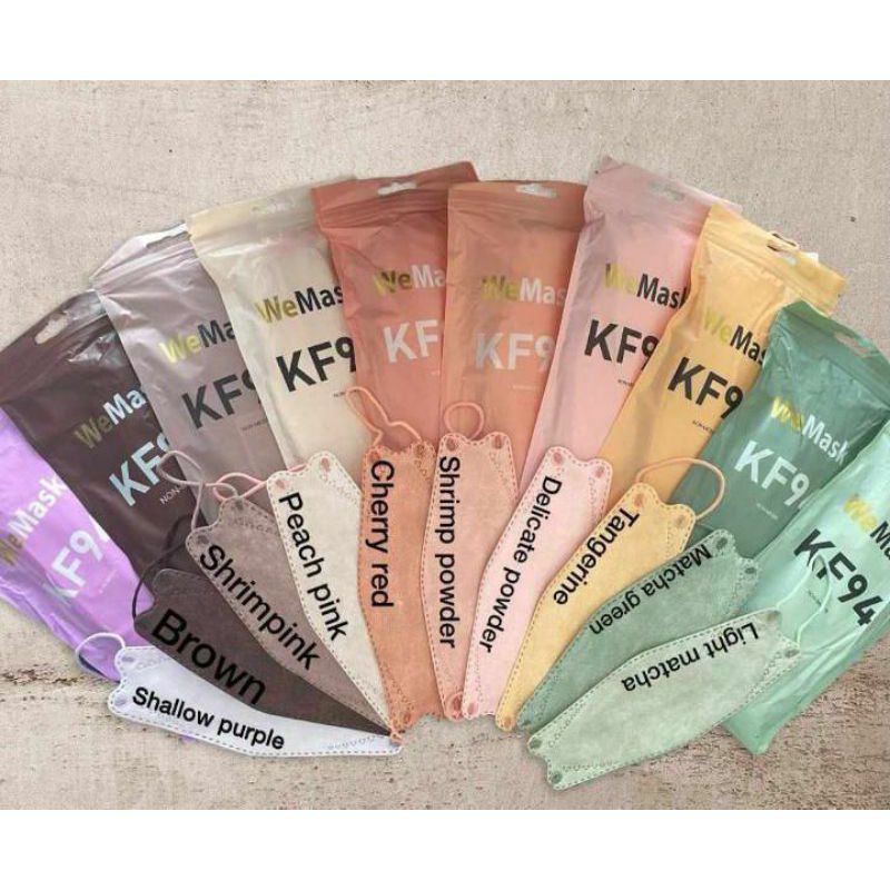 MASKER KF94 4PLY WARNA PASTEL CAREION ORIGINAL KOREA LENGKAP MURAH PREMIUM