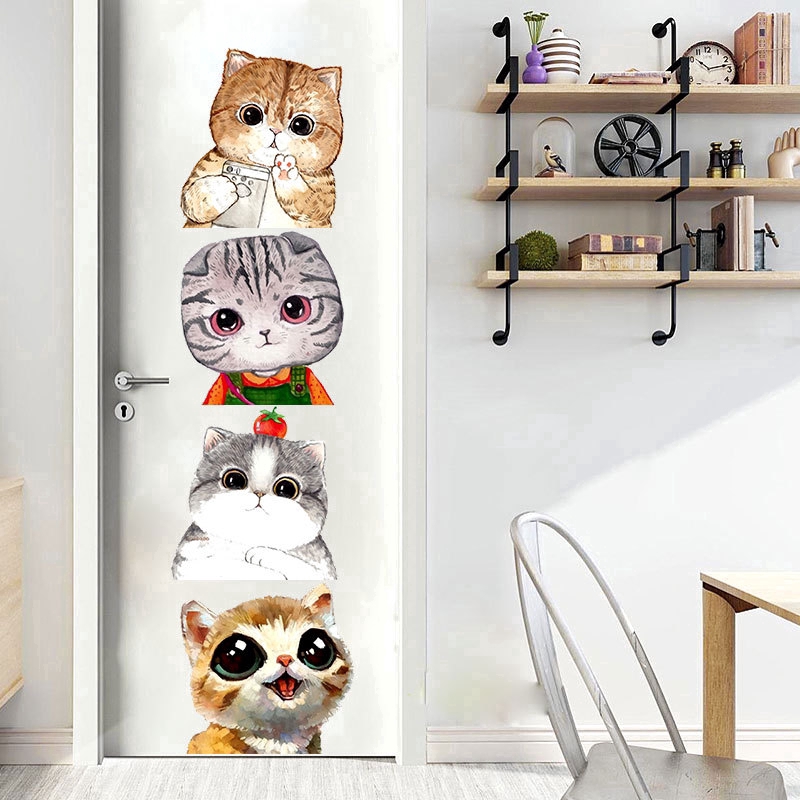 Stiker Dinding Cat  Air  Motif  Kartun Kucing Shopee Indonesia