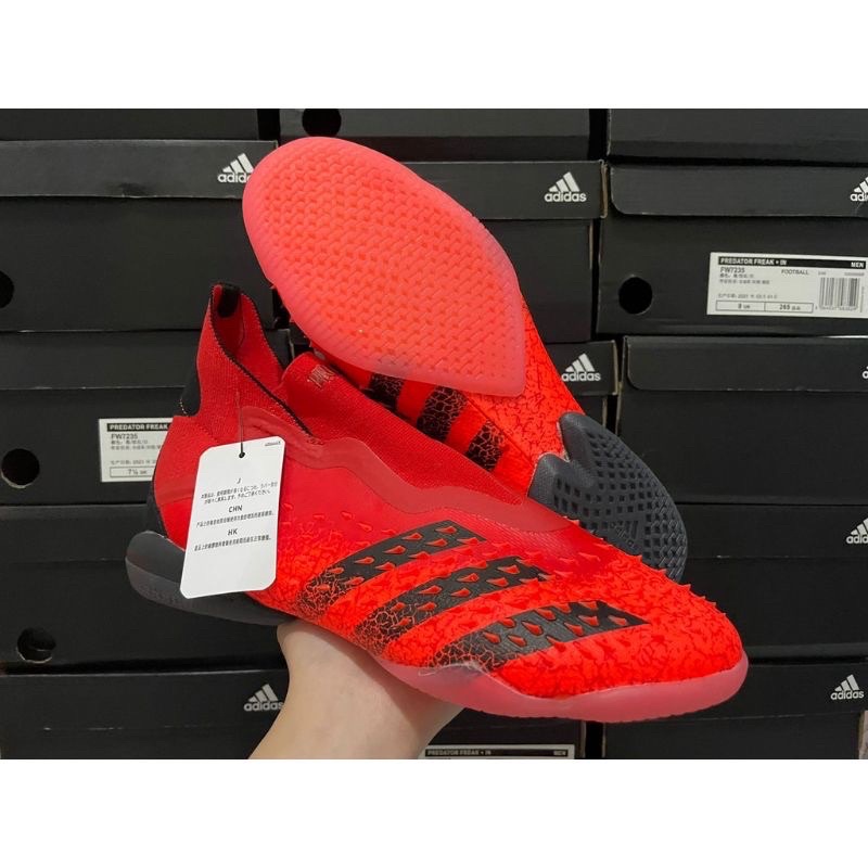 Sepatu Futsal Adidas Predator Freak+ Red Orange IC