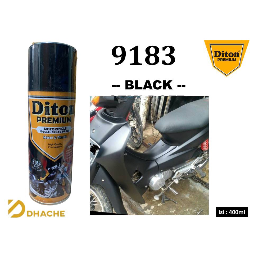 Cat Pilox Diton Premium 9183 Black Semi Doff 400cc Hitam semi dop matte matt Pylox Sepeda Motor