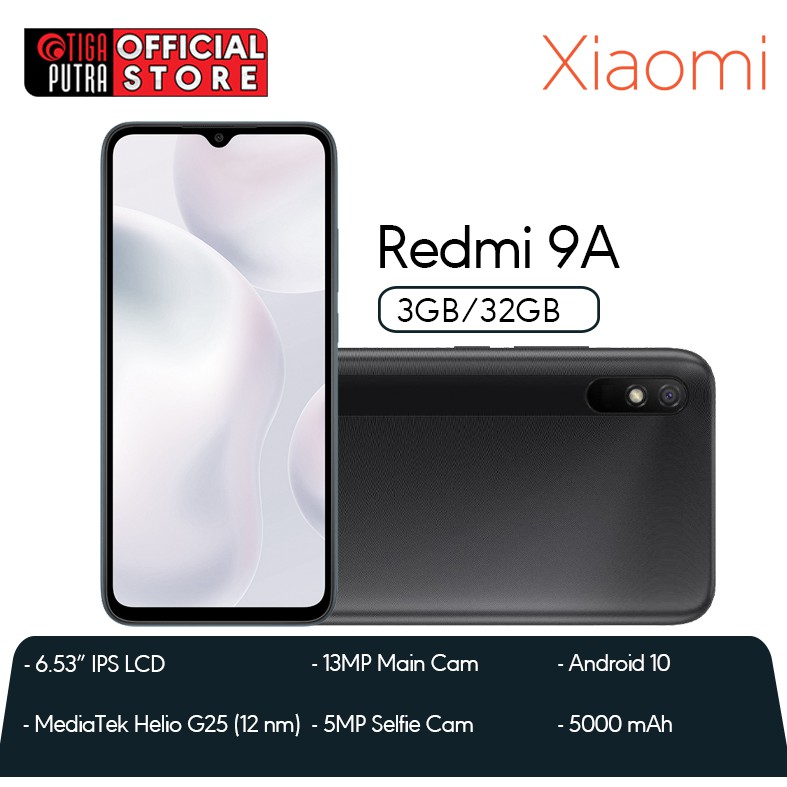 XIAOMI REDMI 9A RAM 3GB INTERNAL 32GB GARANSI RESMI TAM INDONESIA-0