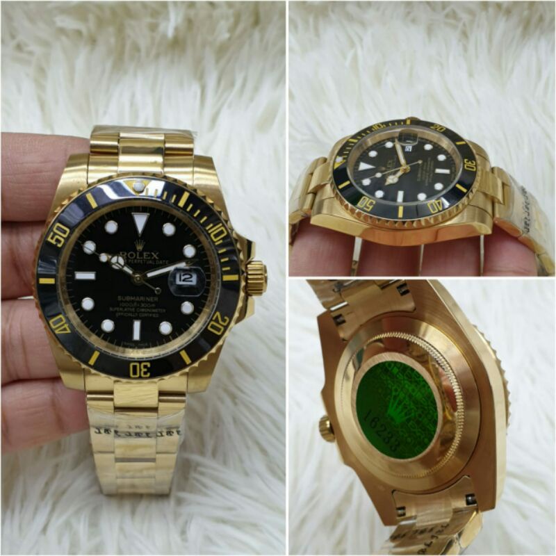 jam tangan pria rolex submariner automatic stainless kualitas original