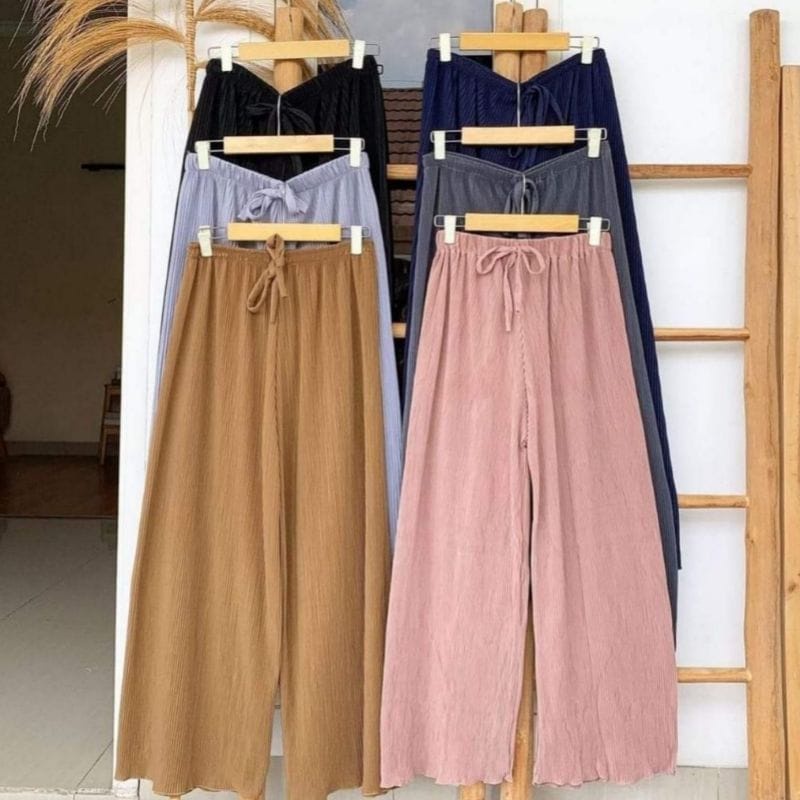 Celana kulot crinkle bahan crinkle airflow premium