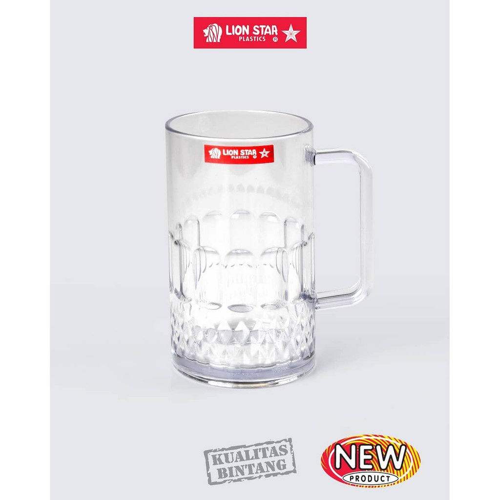 Gelas Gagang Minum Plastik Lion Star Fresco 450ml | Kopi, Es Teh, Bir