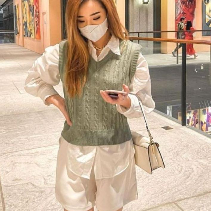 ☆Sale☆ VEST ROMPI CABLE / CABLE VEST / VEST  ROMPICABLE / VEST RAJUT PREMIUM / VEST ROMPI MURAH ,.,.