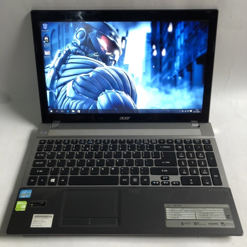 Laptop Gaming Rendering - Acer V3-571G - Core i7 Gen 3 - Nvidia 4GB - Ram 8 Hdd 1TB