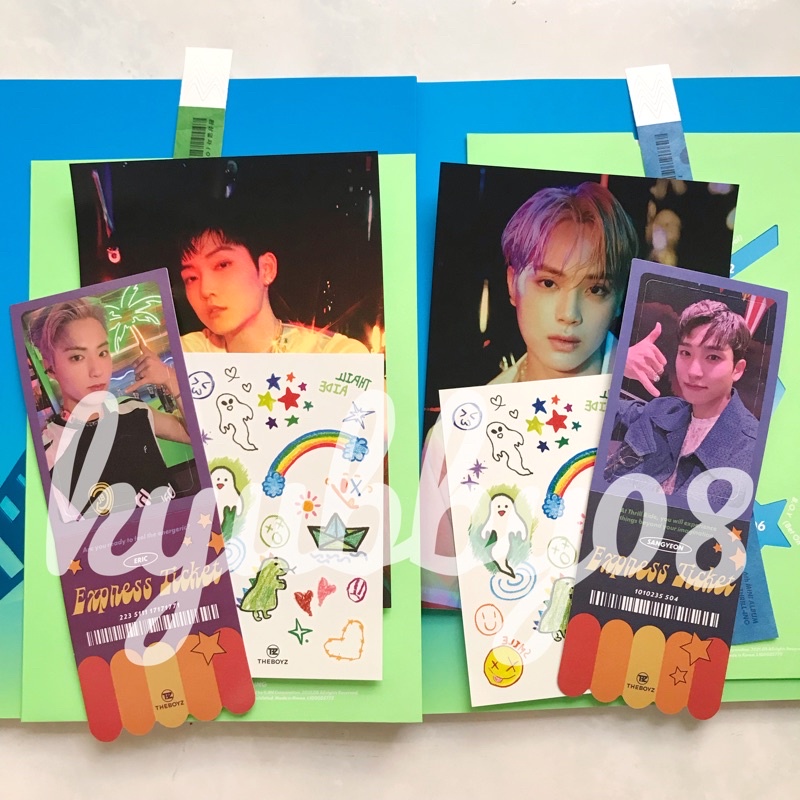 [ALBUM + TICKET + POSTCARD] THE BOYZ THRILL-ING ALBUM ONLY KICK VER CHANGMIN KEVIN ERIC NEW PHOTOCAR