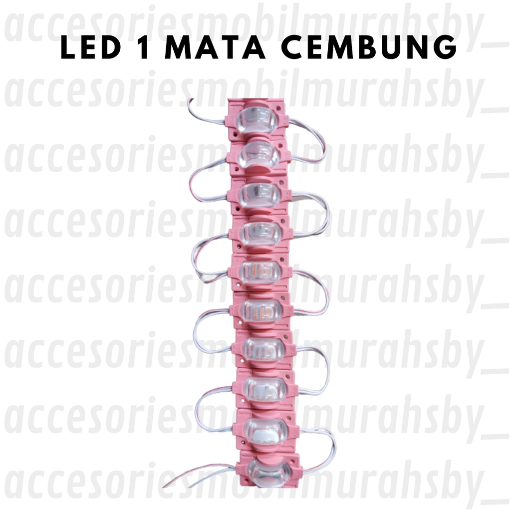 Lampu Led Cembung Kaca Variasi Kolong 1 Mata Terang Truk Bus 12V/24V Harga 5 pcs