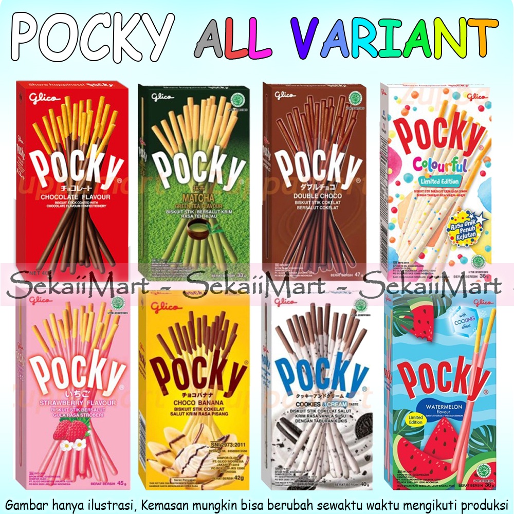 Jual GLICO POCKY Stick All Variant Box Biskuit Stik Lengkap Semua