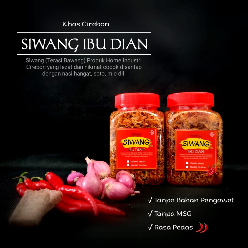 

Siwang Enak Khas Cirebon Terasi Bawang Pedas Siwang Pedas Bawang Goreng Ibu Dian