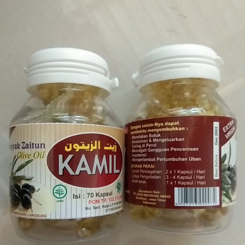 Kamil zaitun 70 kapsul / kamil extra virgin olive oil kapsul