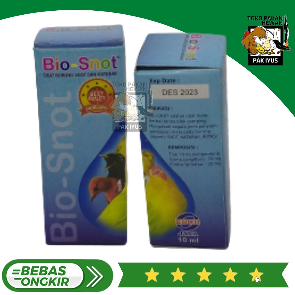 BIO SNOT EBOD JAYA OBAT BURUNG SNOT SAKIT MATA KATARAK BERLENDIR BENGKAK