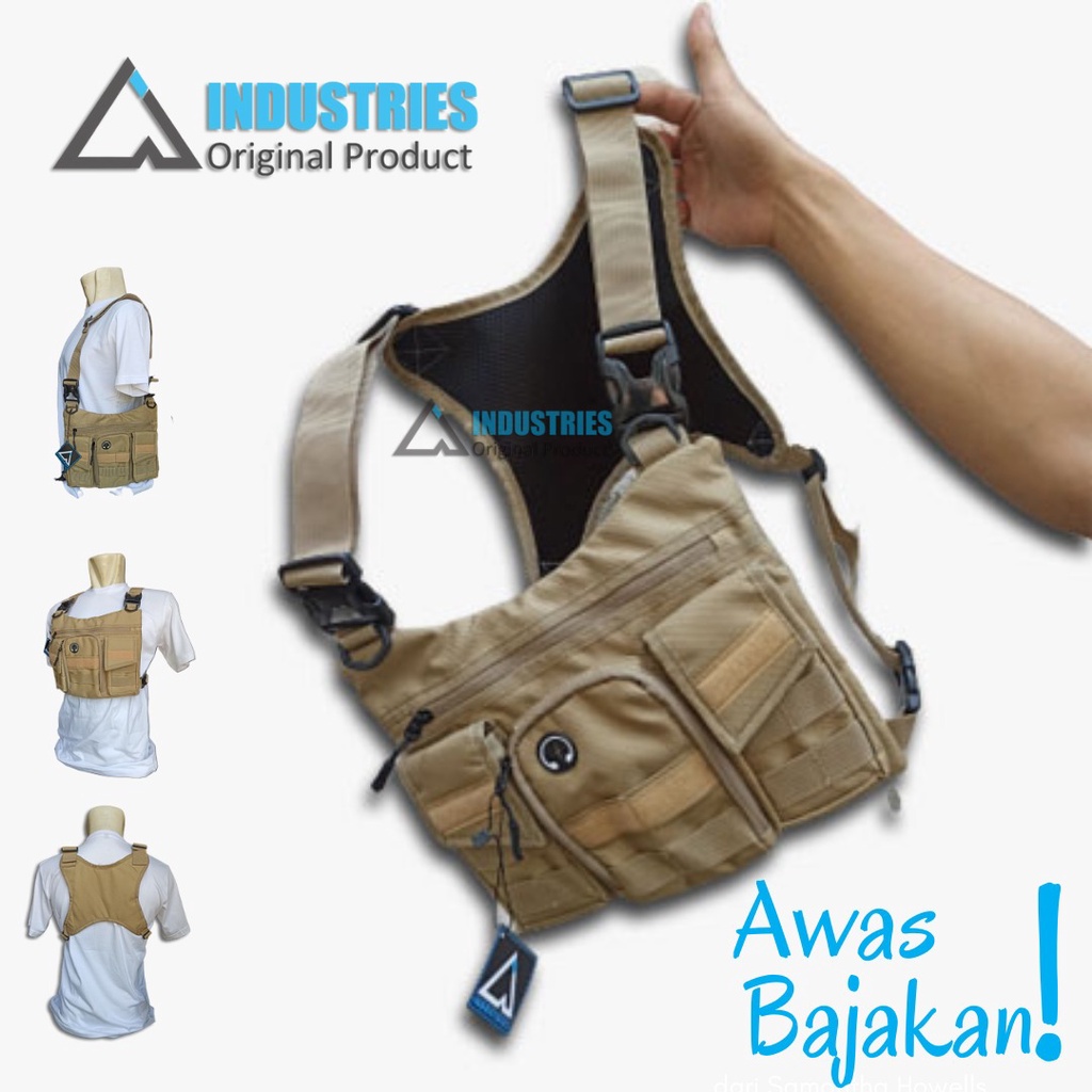 Chest Bag Tas Dada Anti Maling Tas Dada Pria Wanita Waterproof Tas Dada Simple Multifungsi 2 Model Bisa Slempang Bisa Gendong Tas Pelindung Dada Motor Biker Tas Dada Tactical Outdoor Tas Dada Rompi Model Depan Sporty Hip Hop Korea Tas Bahu 2 In 1 Original