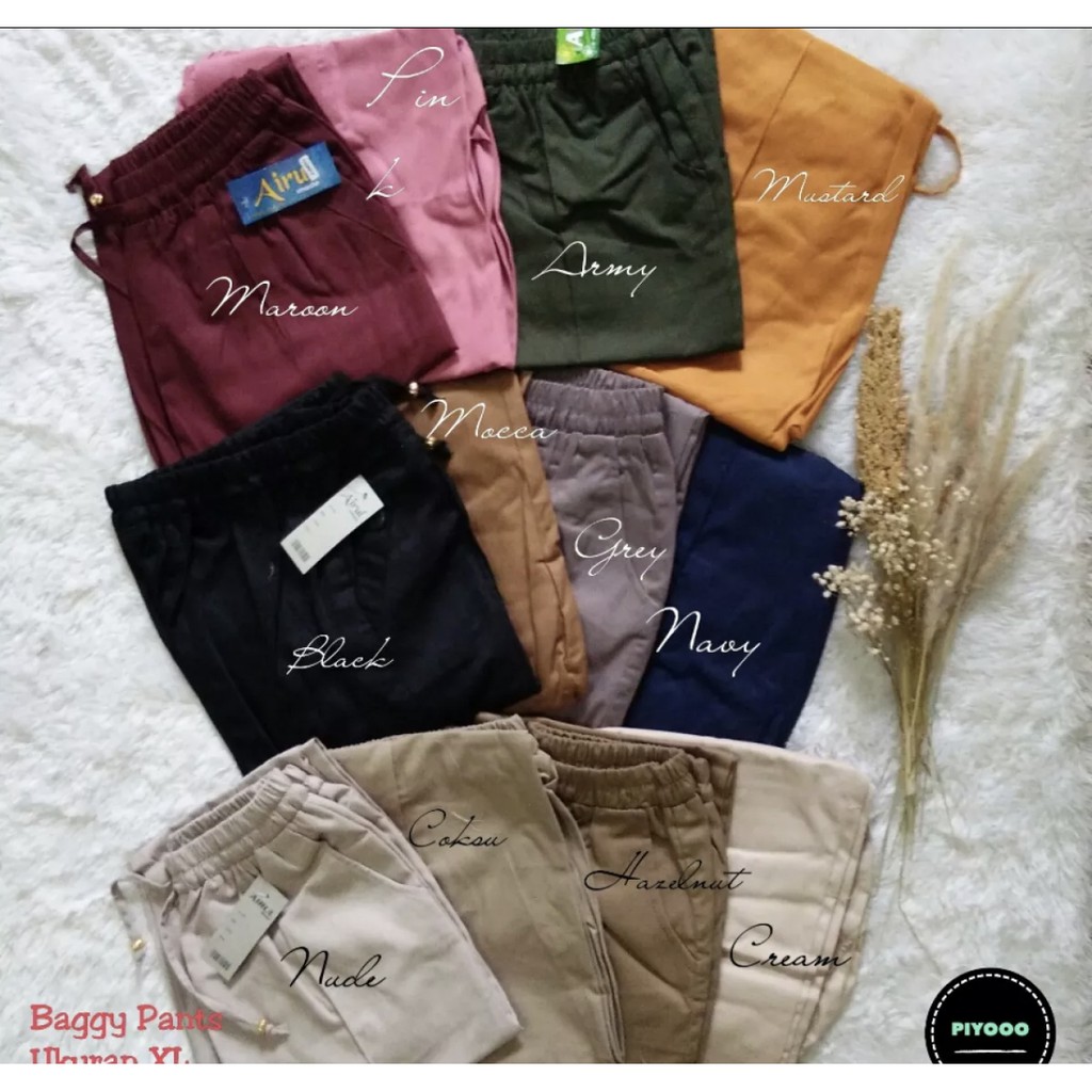 (COD) Celana Baggy Pants Pinggang Karet