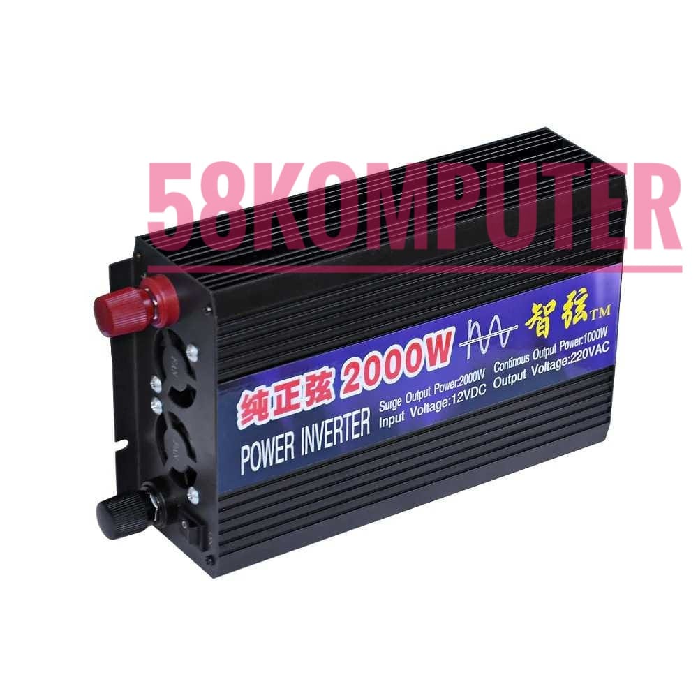 Inverter Dc Ke Ac DC 12V/24V to AC 220V 5000W 2 USB Port LED PURE SINE WAVE GELOMBANG PSW