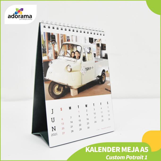 

✨BISA COD✨ Cetak Kalender Duduk Meja Custom Print Foto/Gambar Ukuran A5 PK1