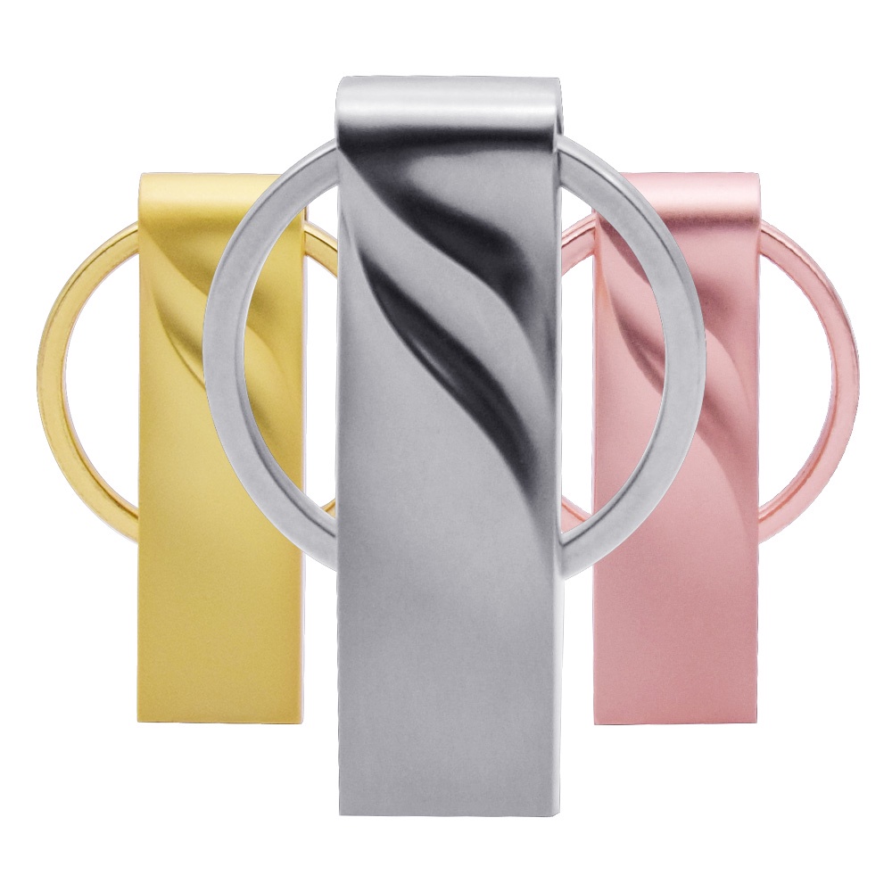 Flash Disk USB High Speed Bahan Metal Warna Silver / Gold / Rose Gold Kapasitas 8GB / 16GB / 32GB / 64GB / 128GB