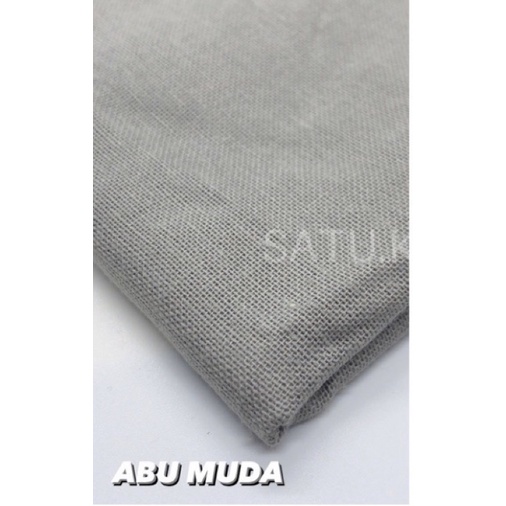 Kain LINEN RAMI Kualitas Premium bahan katun linen-AbuMuda
