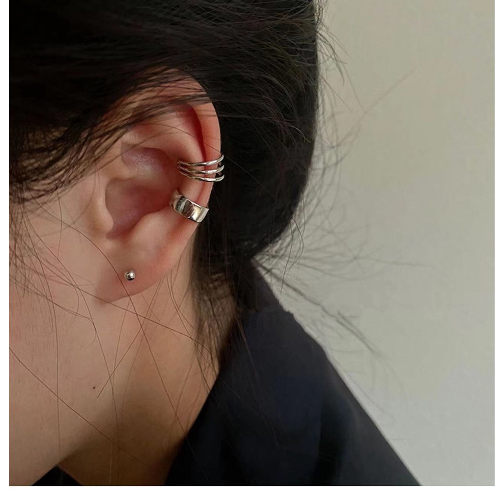 Anting Klip Tanpa Tindik Gaya Retro Korea Untuk Wanita