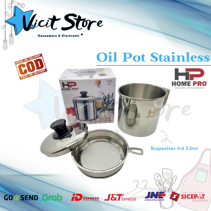 Oil Pot Stainless Stell Homepro 10cm 0,8Liter