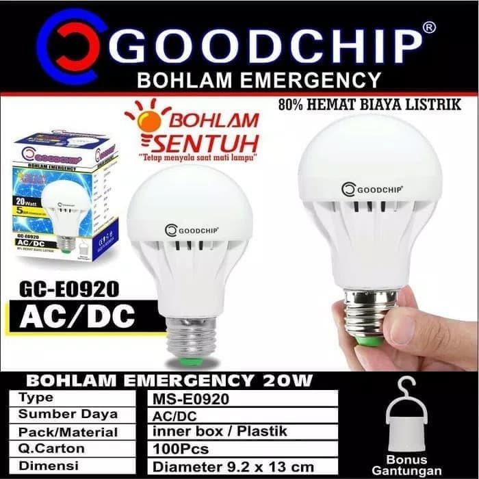 BOHLAM EMERGENCY 20 WATT GOODCHIP MITSUYAMA / LAMPU EMERGENCY 20 WATT