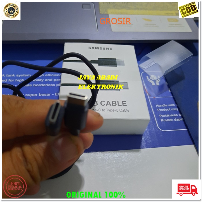 J231 ORIGINAL KABEL DATA SAMSUNG USB TYPE C TO C 3A SUPORT FAST CHARGING KABEL CHARGER CASAN CHARGE flash cas casan hp handphone androit original universal multi adaptive charge quallcomm volt gadget BISA UNTUK SEGALA JENIS MERK HANDPHONE YG MENGGUNAKAN