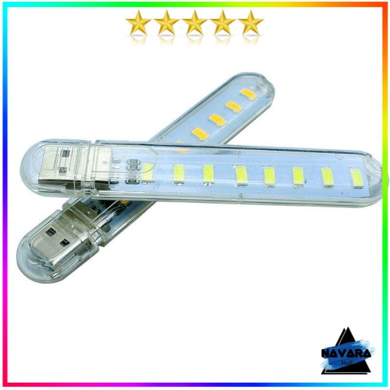 USB Led 8 Titik SMD 5730 Lilin Lampu Dengan Power Bank Lampu Emergency