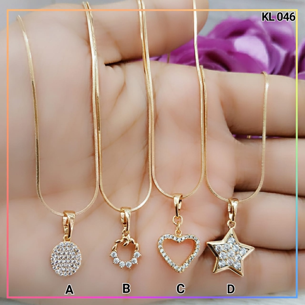 Kalung xuping kalung dewasa set liontin bintang premium wanita KL 046 lapis emas gold