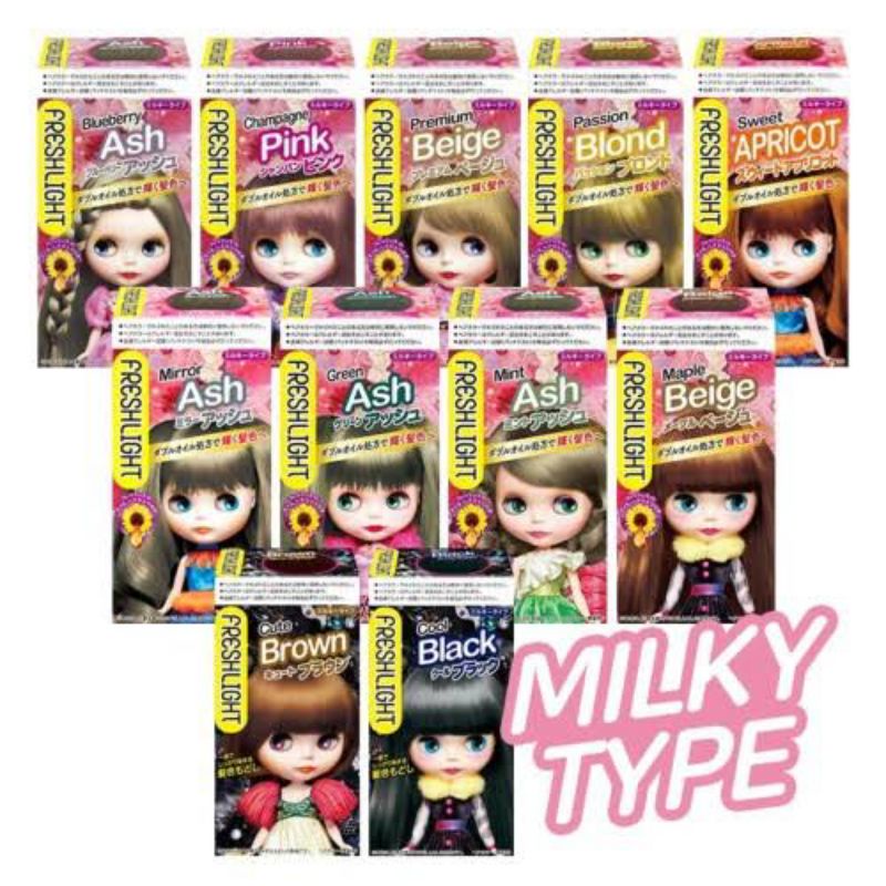 ready stock FRESHLIGHT HAIR DYE MILKY TYPE
