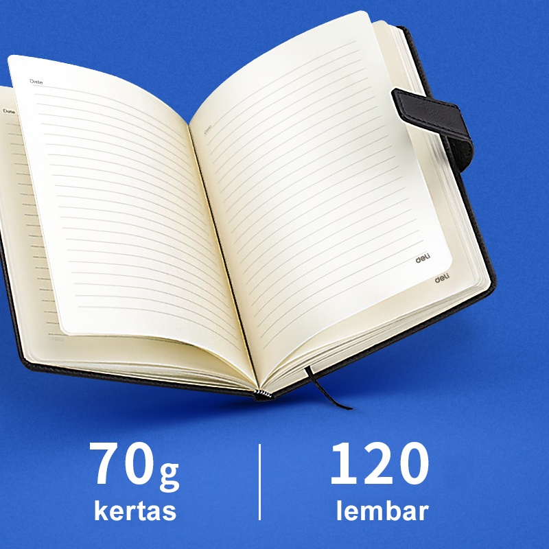 Deli Buku Catatan Kulit Notebook Buku Tulis 25k 16k 120 Lembar Buku Tulis Leather Cover Notebook