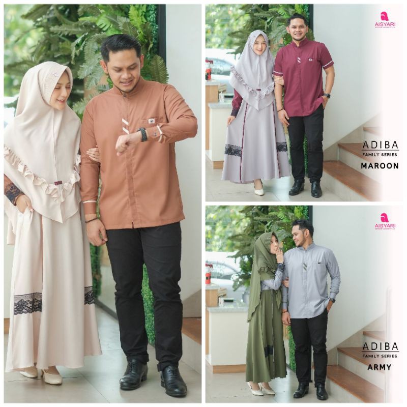 COUPLE FAMILY SET SARIMBIT KELUARGA ADIBA SERIES GAMIS KOKO ORIGINAL BY AISYARI