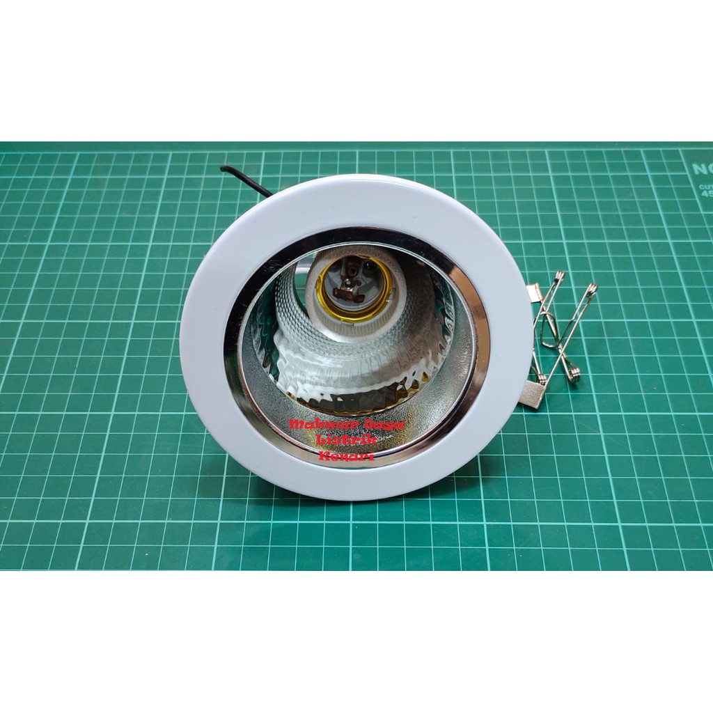 Downlight Kosongan E27 3&quot; 4&quot; 5&quot; 3 inch 4 inch 5 inch Putih Silver Rumah Lampu Fitting