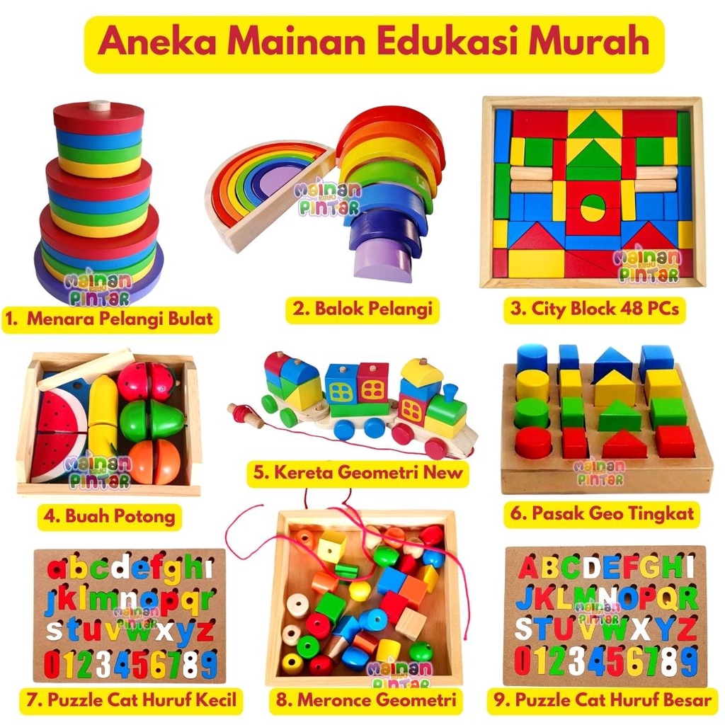 Aneka Mainan Edukasi Anak Terlengkap Harga Terjangkau