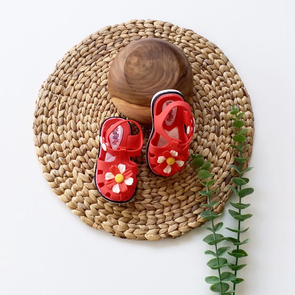 HappyOliver VECHIA FLOWER 238 Sandal Anak Perempuan Bahan Karet Model Lucu 2-7 Tahun Import