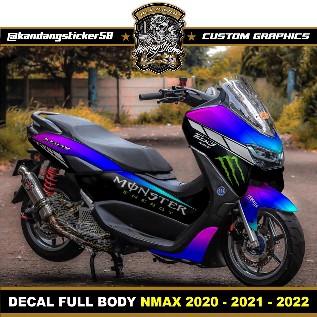 Decal Nmax 2020 fullBody Monster Coloring Racing Sunmori NightRide MotoGP Modifikasi Nmaxnation