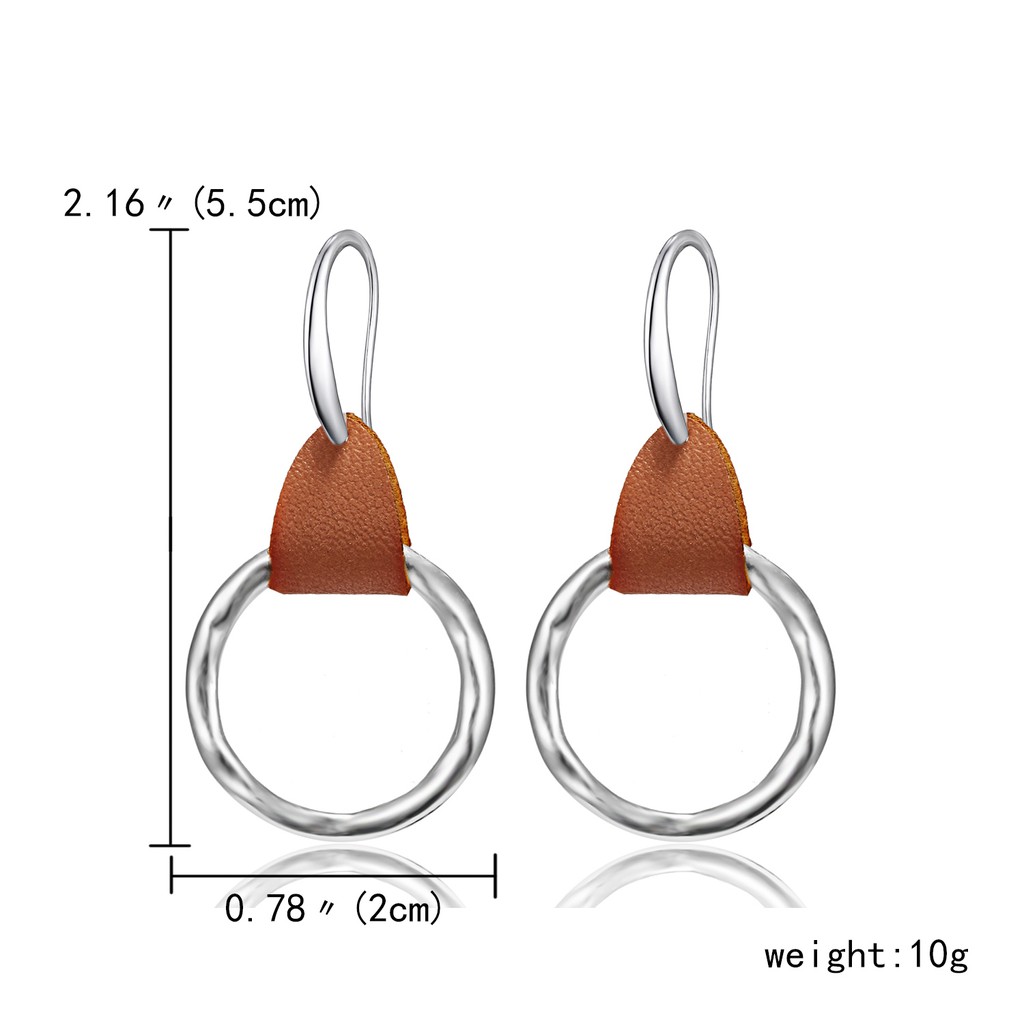 Korean style geometric earrings ladies large double loop fashion ear hook earrings factory wholesale