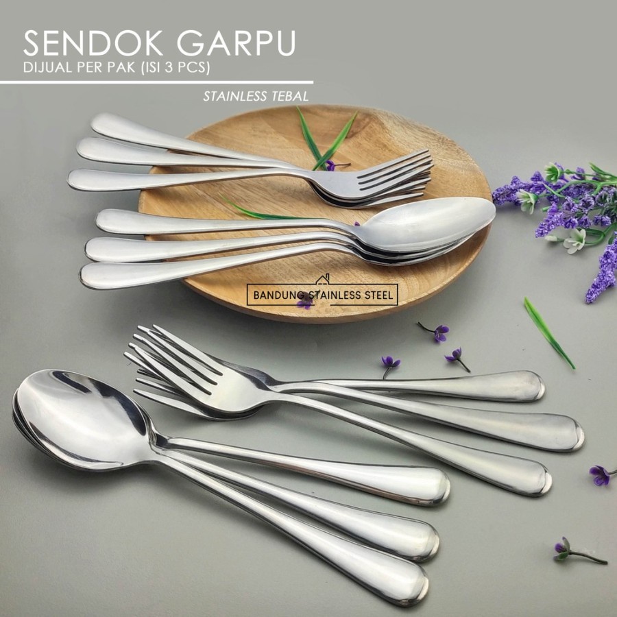 Sendok Makan Stainless Steel Tebal Anti Karat Anti Bengkok
