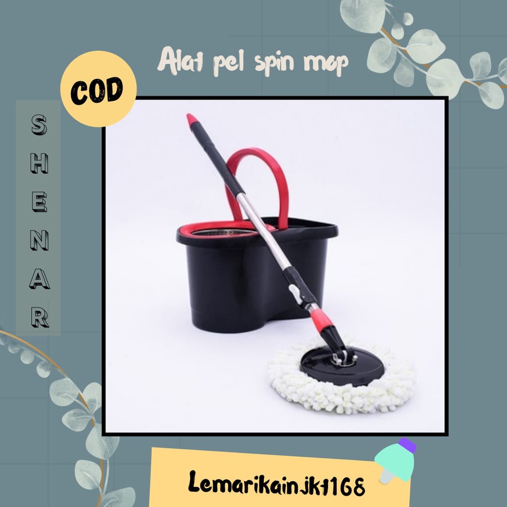 SHENAR COD Spin Mop 360 MURAH/ Alat Pel Lantai , /Alat pel putar/alat pel ember putar otomatis| Pengepel Lantai Alat Pembersih Pel Alat Pel Lantai