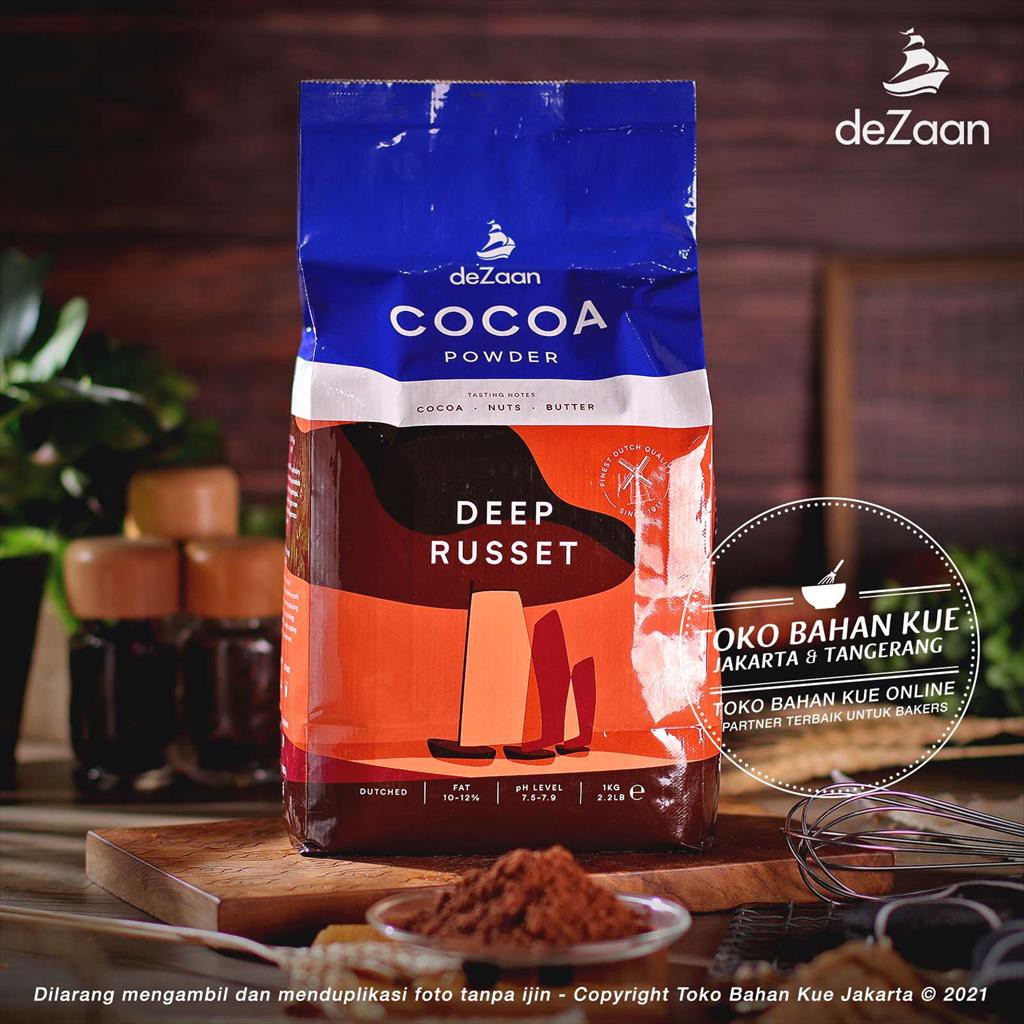 DeZaan - Pure Cocoa Powder Deep Russet 1kg  Cokelat Bubuk Murni